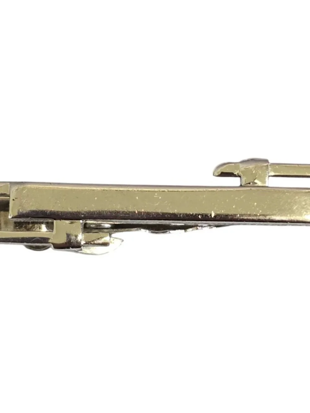 Vintage Swank Cufflinks & Tie Clip Set Silver Tone Geometric Square Shaped